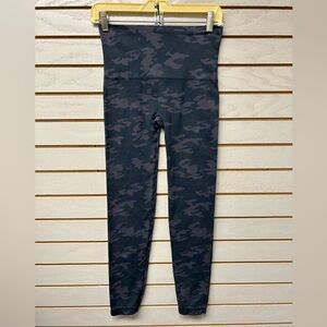 SPANX Black & Charcoal Camo High-Waist Leggings